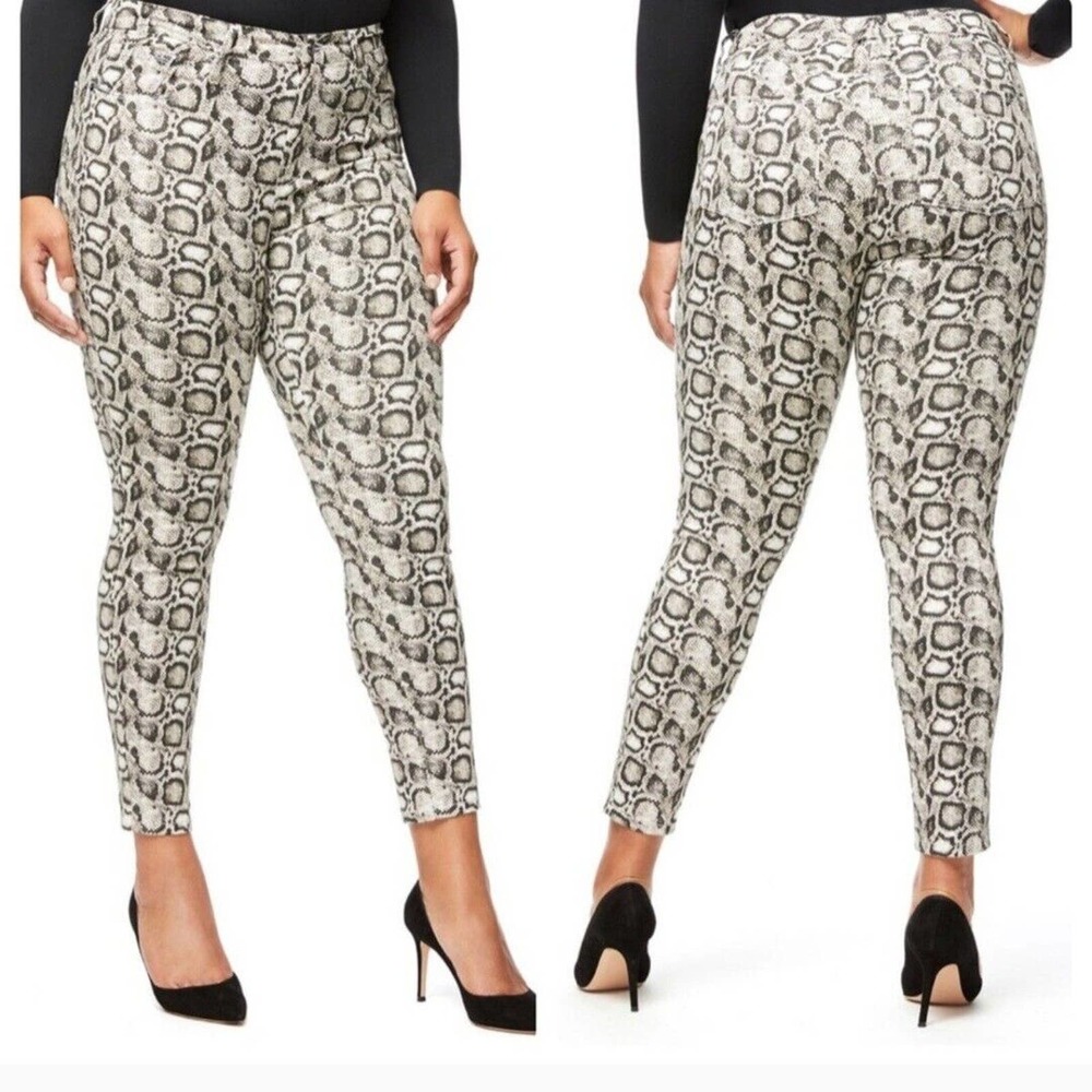 Good American Womens Jeans Good Legs Snake Print High Rise Skinny Pants Size 12